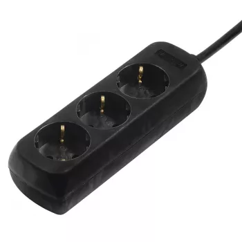 Hama 00108843 surge protector Black 3 AC outlet(s) 230 V 5 m