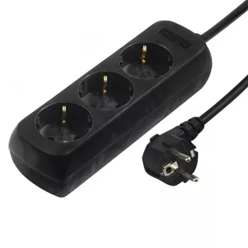 Hama 00108843 surge protector Black 3 AC outlet(s) 230 V 5 m
