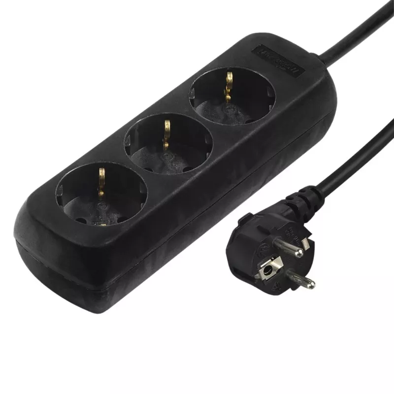 Hama 00108843 surge protector Black 3 AC outlet(s) 230 V 5 m