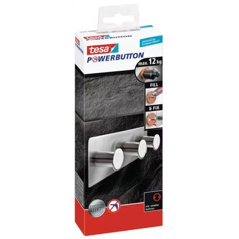 Towel hook TESA Powerbutton Indoor 59334