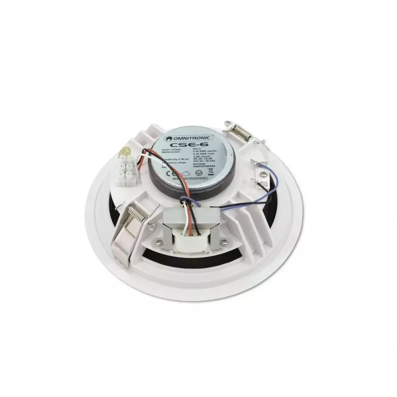 Full range loudspeaker Omnitronic 80710241 White Wired 6 W