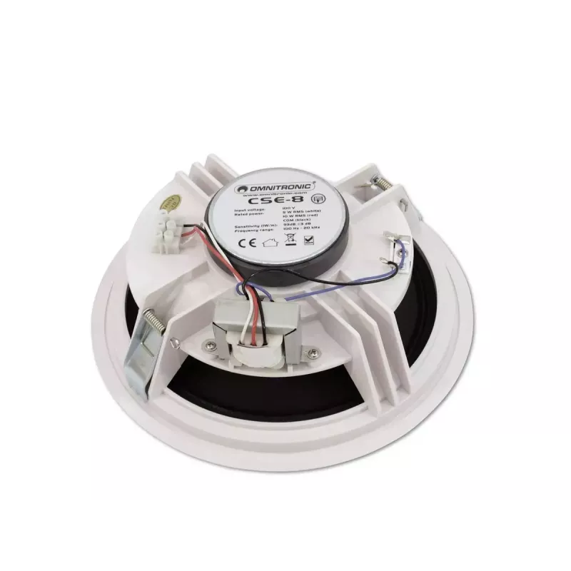 Full range loudspeaker Omnitronic 80710242 White Wired 10 W