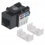 Intellinet Keystone Jack, Cat6, UTP, Punch-down, Black, Flat, Black, RJ-45, Female, 22/26, Cat6