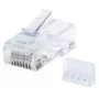 Intellinet RJ45 Modular Plugs, Cat6, UTP, 3-prong, for solid wire, 15 µ gold plated contacts, 90 pack