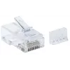 Intellinet RJ45 Modular Plugs, Cat6, UTP, 3-prong, for solid wire, 15 µ gold plated contacts, 90 pack