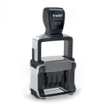 Self-inking date stamp Trodat 5030 — imprint 4 x 27 mm, size 74 x 45 x 150 mm