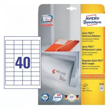 Self-adhesive label Rectangle AVERY 6126