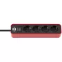 Power Extension Brennenstuhl 1153240070 1.5m 4 AC Outlets Indoor Black Red