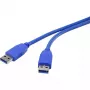 USB cable Renkforce RF-4369446 USB 3.2 Gen 1 1 m Blue