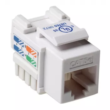 Keystone Jack ACT CAT5E Unshielded Punch Down White TD5015
