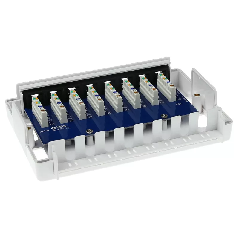Surface mounted box ACT FA5000 unshielded 8-port Cat5e — 171.4×38×118.8 mm