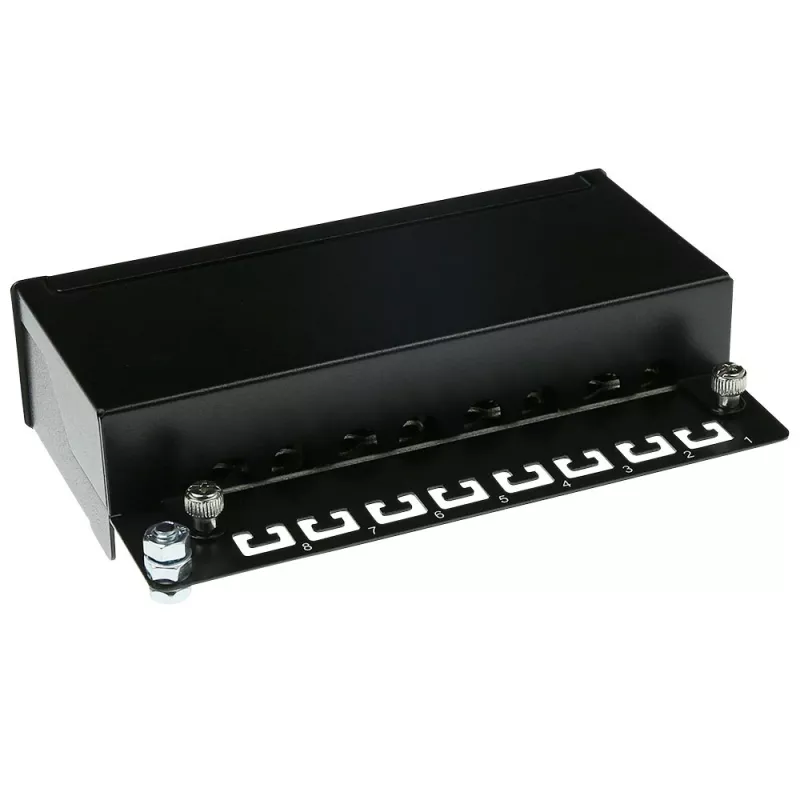 Surface-mounted shielded patch box ACT 8-port CAT6, 173×44 mm