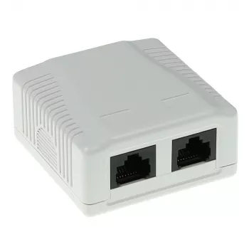 Surface mounted box ACT 2-port unshielded CAT5E — 59×29.5×61 mm