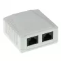 Surface mounted box ACT 2-port unshielded CAT5E — 59×29.5×61 mm