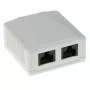 Surface mounted box 2-port CAT6 unshielded ACT FA6002, 29×61×29.5 mm