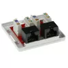 Surface mounted box 2-port CAT6 unshielded ACT FA6002, 29×61×29.5 mm