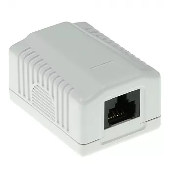 Surface mounted box ACT 1-port unshielded CAT6, 39×54×29.5 mm