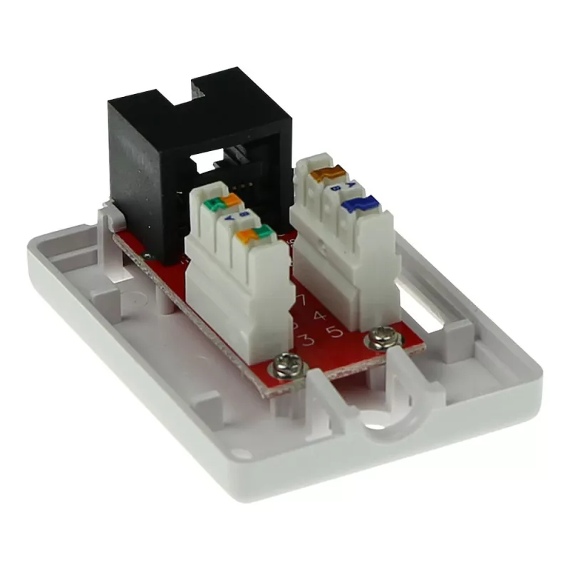 Surface mounted box ACT 1-port unshielded CAT6, 39×54×29.5 mm