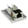 Surface-mounted shielded outlet box ACT CAT6, 1-port, 39×54×29.5 mm