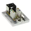 Surface-mounted shielded outlet box ACT CAT6, 1-port, 39×54×29.5 mm