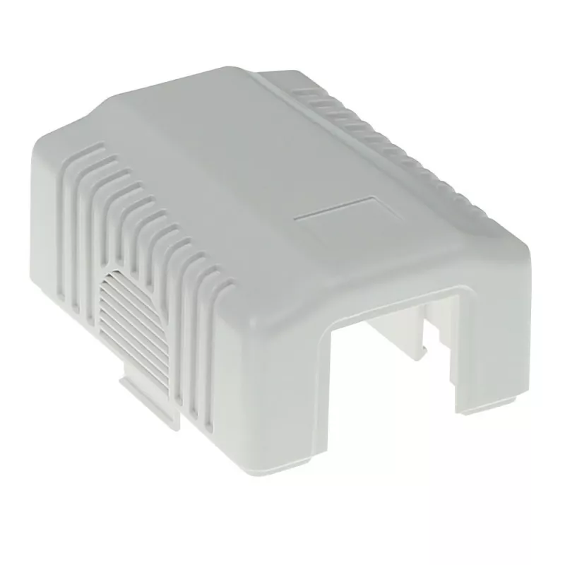 Surface-mounted shielded outlet box ACT CAT6, 1-port, 39×54×29.5 mm