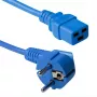 ACT Powercord mains connector CEE 7/7 male (angled) - C19 blue 1.2 m