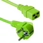 ACT Powercord mains connector CEE 7/7 male (angled) - C19 green 3 m