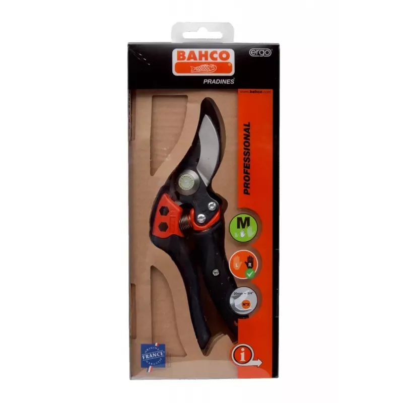 Bypass Pruning Shears Bahco PXR-M2 Black Red Stainless Steel