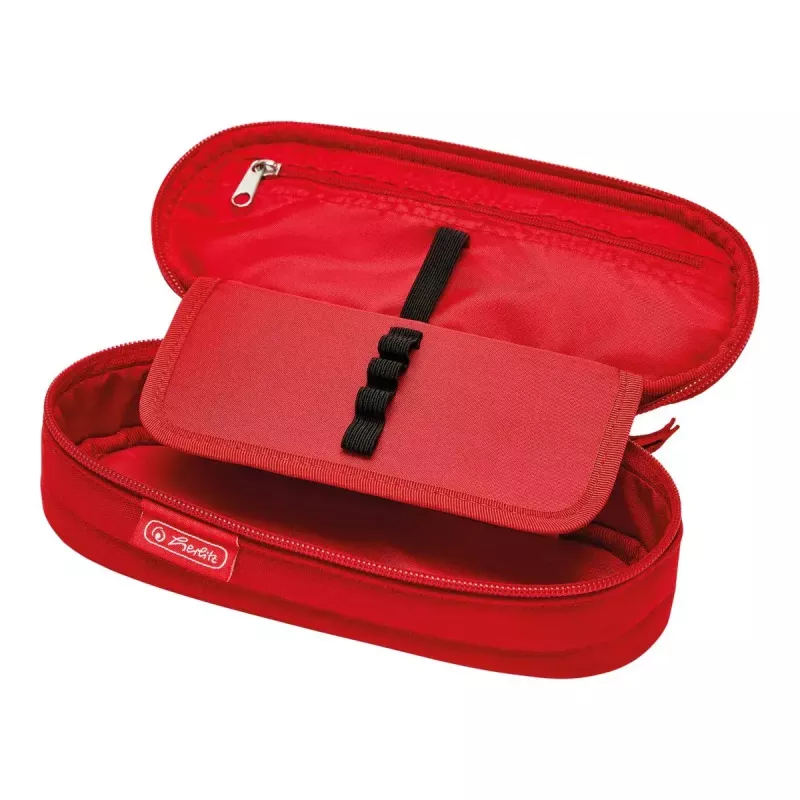 Soft pencil case Herlitz 50038428 Polyester Red 215x95x60 mm