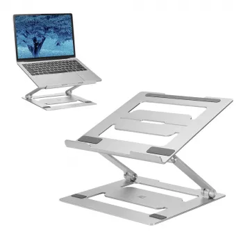 Laptop stand ACT AC8135 aluminium grey stepless height adjustable