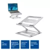Laptop stand ACT AC8135 aluminium grey stepless height adjustable