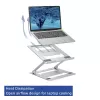 Laptop stand ACT AC8135 aluminium grey stepless height adjustable