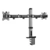 ACT Dual monitor arm office silver Clamp/Bolt-through 18 kg 17-32 inch
