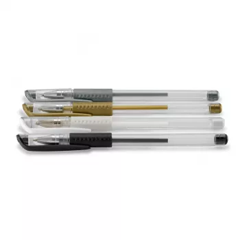 Hama Classic Capped gel pen Black, Gold, Silver, White 4 pc(s)