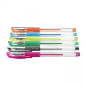 Hama Glitter & Classic Capped gel pen Blue, Green, Orange, Pink, Silver, Yellow 6 pc(s)