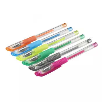 Hama Glitter & Classic Capped gel pen Blue, Green, Orange, Pink, Silver, Yellow 6 pc(s)