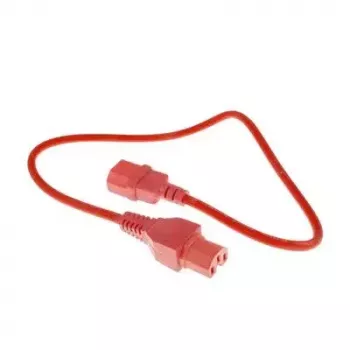 ACT Powercord C14 - C15 red 0.6 m IEC C14 250V 10A