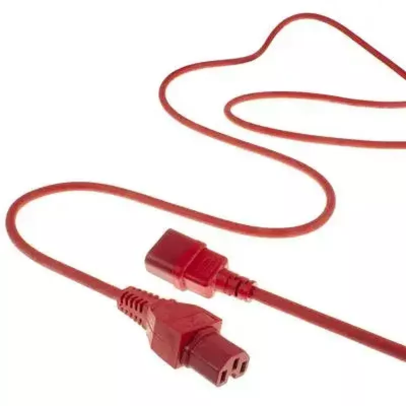 Power Cord ACT C14 - C15 Red 1.2m 250V 10A
