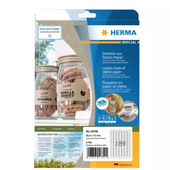 Self-adhesive label HERMA 10750 Rectangle Permanent Brown 3780 pcs