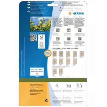 Self-adhesive label HERMA 10752 Rectangle Permanent Brown 640 pc
