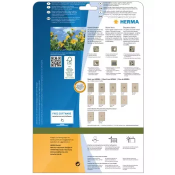 Self-adhesive label HERMA 10754 Permanent Brown Rectangle 240 pcs