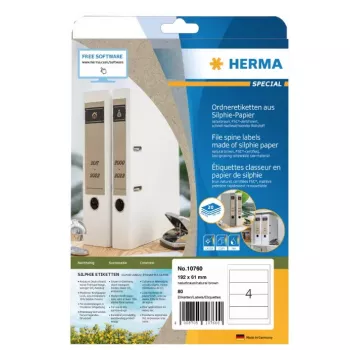 Self-adhesive label HERMA 10754 Permanent Brown Rectangle 240 pcs