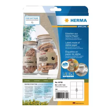 Self-adhesive label HERMA 10755 Rectangle Permanent Brown 160 pcs