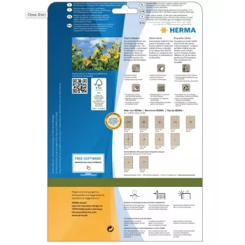 Self-adhesive label HERMA 10759 Rectangle Permanent Brown 140 pc
