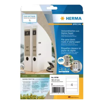 Self-adhesive label HERMA 10760 Rectangle Permanent Brown 80 pcs