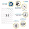 HERMA 10790 self-adhesive label Heart Permanent White 350 pc(s)