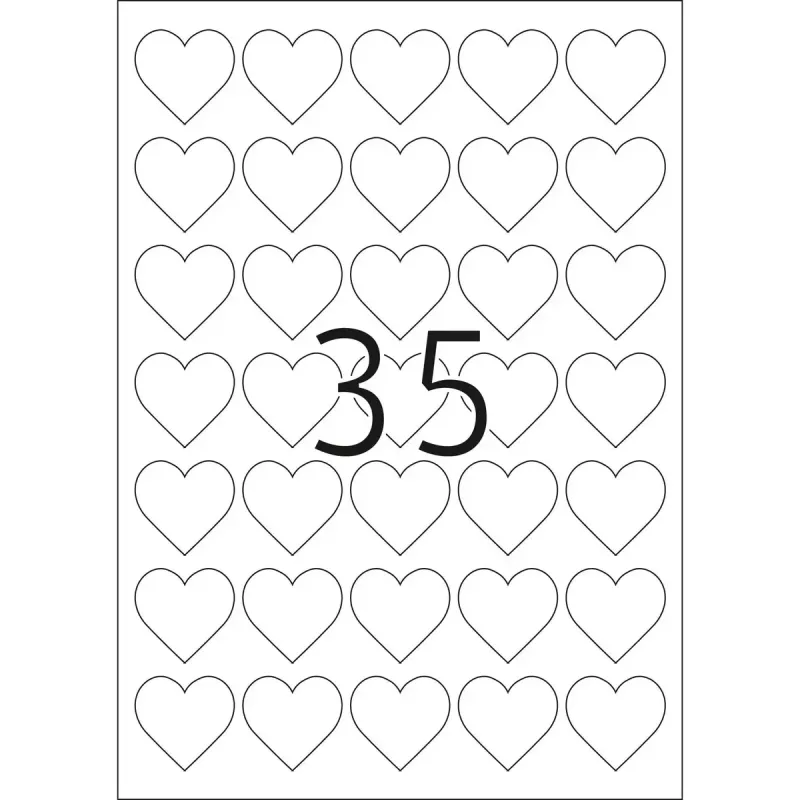 HERMA 10790 self-adhesive label Heart Permanent White 350 pc(s)
