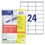Self-adhesive printer label AVERY 6602 White 7x3.6 cm 1560 pcs