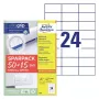 Self-adhesive printer label AVERY 6605 White 7x3.7 cm 1560 labels