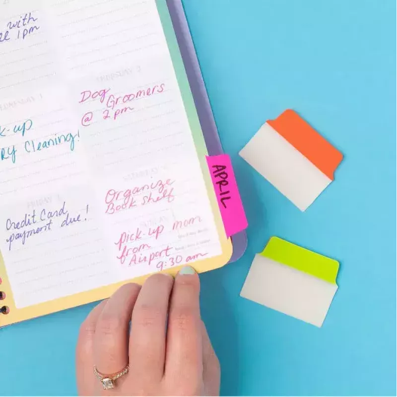 Blank tab index Avery Ultra Tabs 74753 Green Orange Pink